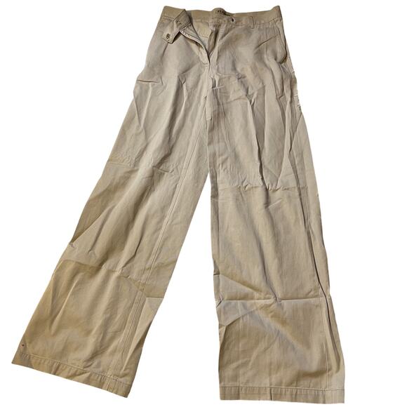 New York & Company Womens Size 6 Chino Pants Low Rise Skinny Flare Khaki - Picture 1 of 5